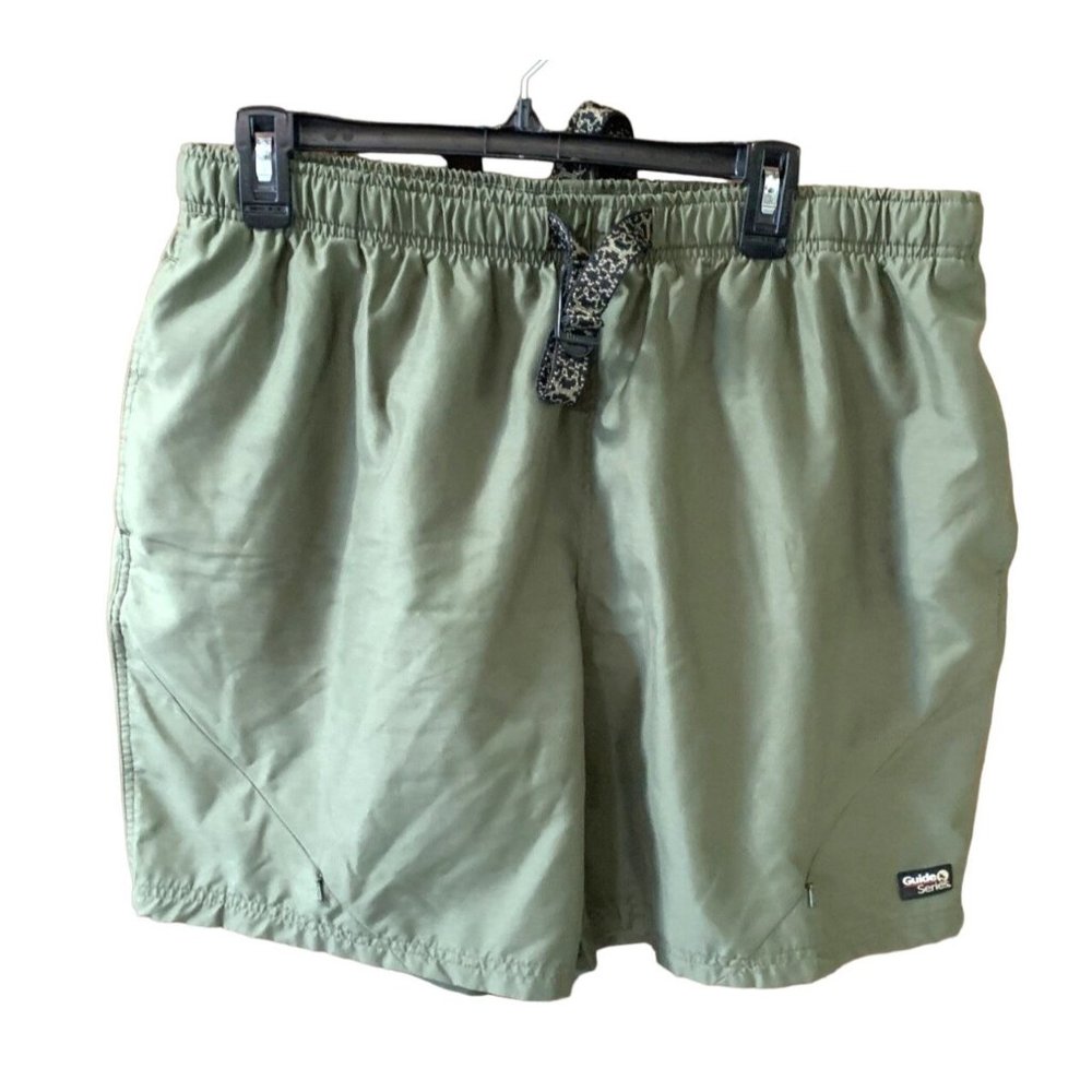 Guide Series Mens Size XL Green Swim Trunks Shorts polyester